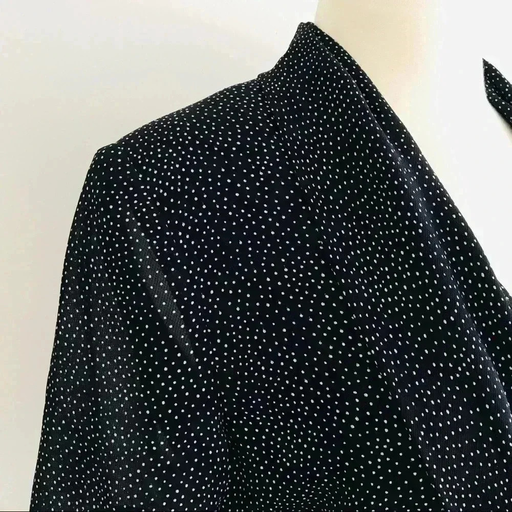 Vintage Liz Claiborne Polka Dot Midi Dress Retro - Picture 5 of 9